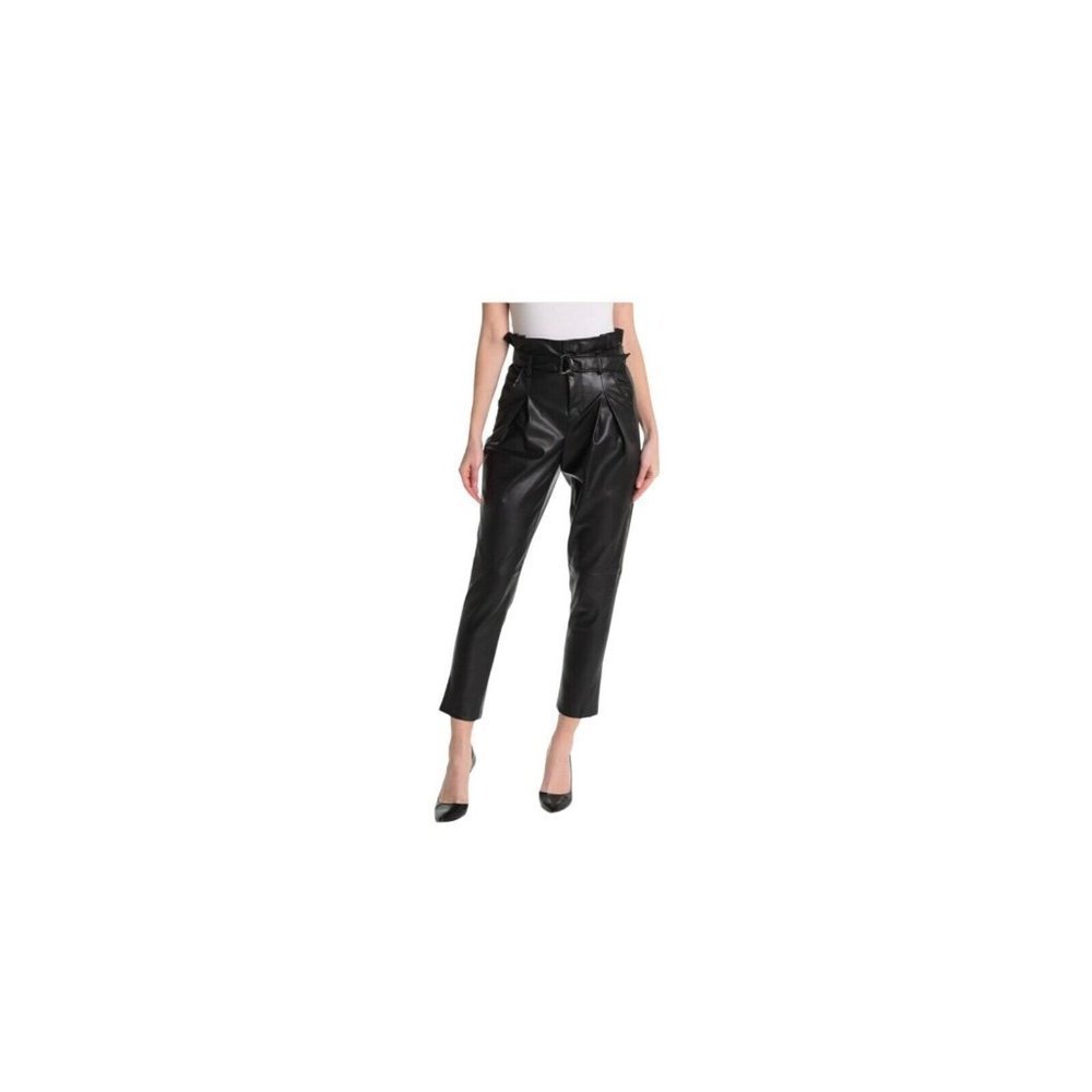 Blanknyc Womens Dark Secrets Straight Leg Black Faux Leather Belted Size 29
